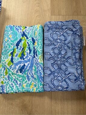 Lilly Pulitzer for Pottery Barn Kids Muslin Blankets NWOT Set of 2